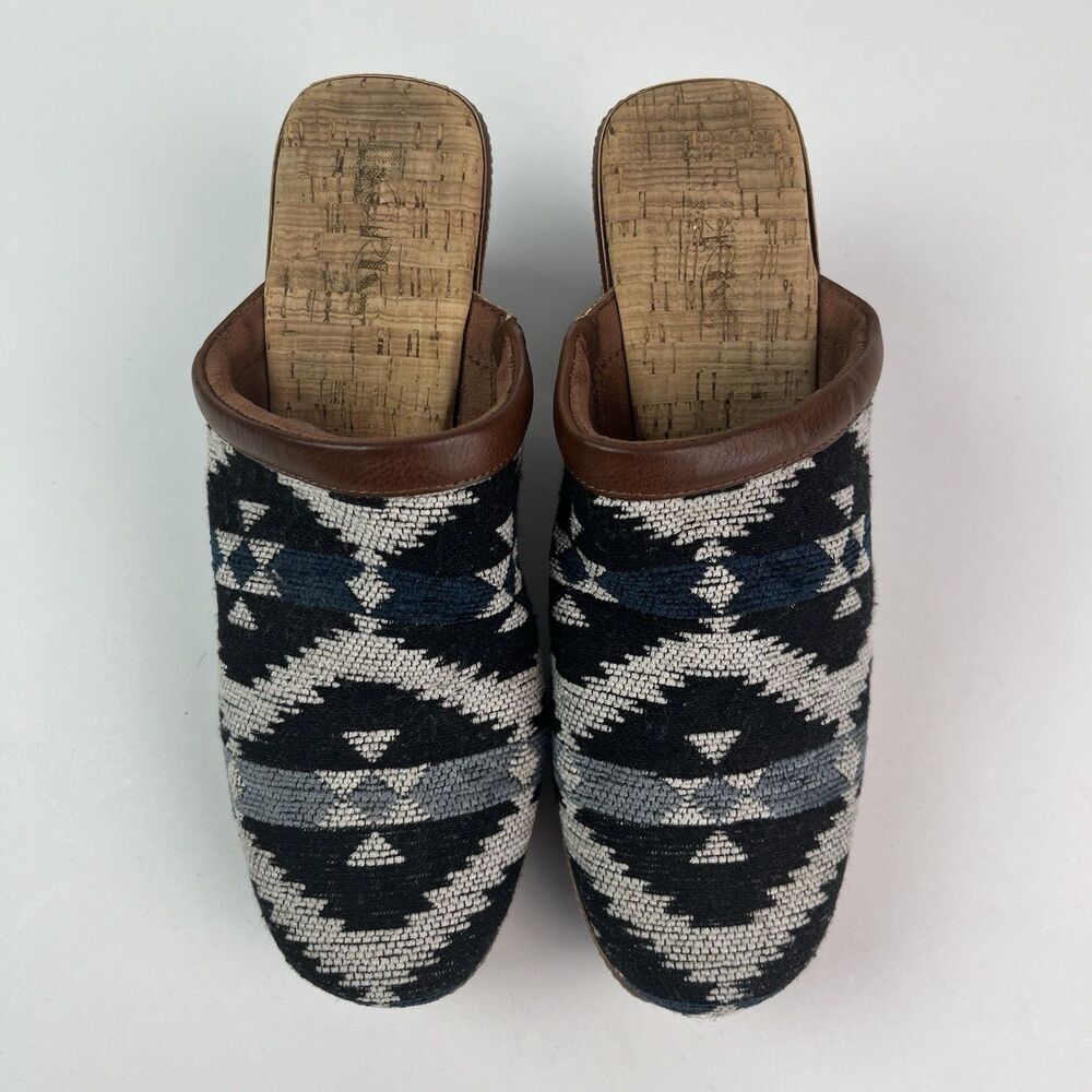 Korks Lori Aztec western Platform Clogs Size 10 shoe festival boho - Picture 7 of 14